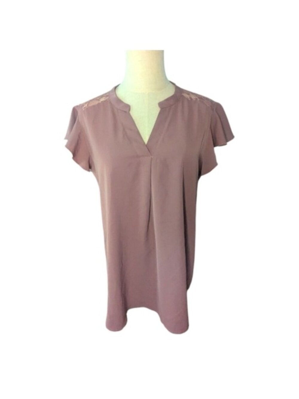 Gaharu Lacy Mauve Blouse Top Medium